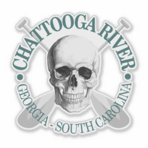 Sticker Rivière Chattooga (crâne)