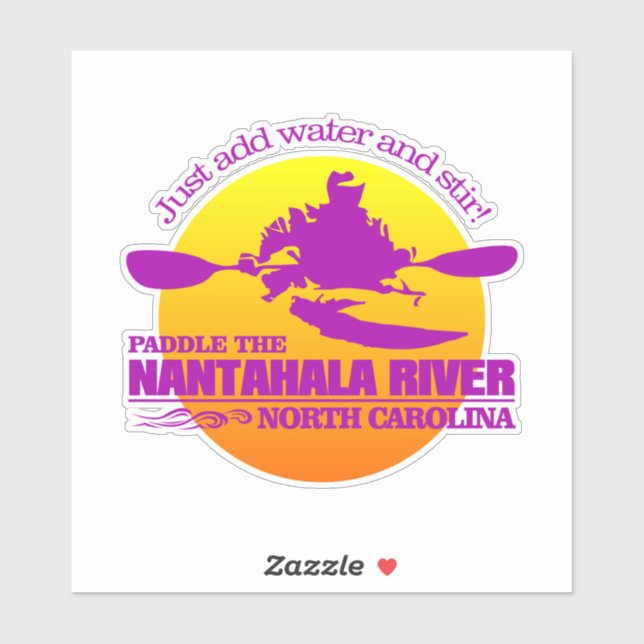 Sticker Rivière Nantahala (coucher du soleil) (Feuille)