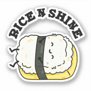 Sticker Riz Et Brillant Sushi Pun