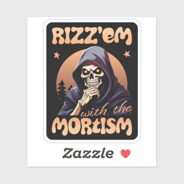 Sticker Rizz’em Avec Le Mortisme Noir (Feuille)
