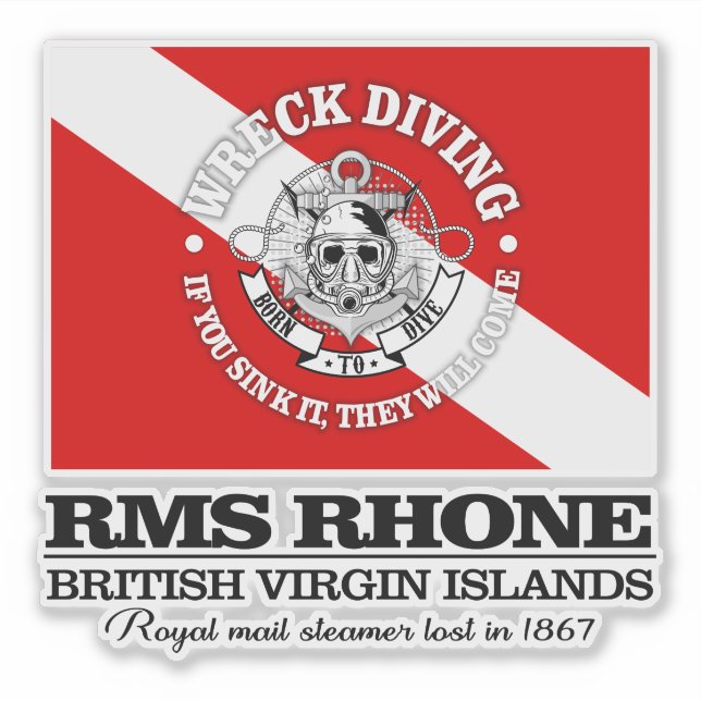 Sticker RMS Rhone (meilleures épaves) (Devant)