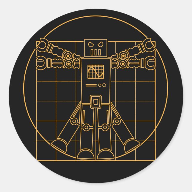 Sticker Robot Da Vinci Vitruvian (Devant)
