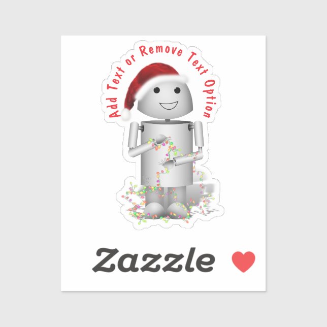 Sticker Robot Père Noël Helper Christmas (Feuille)