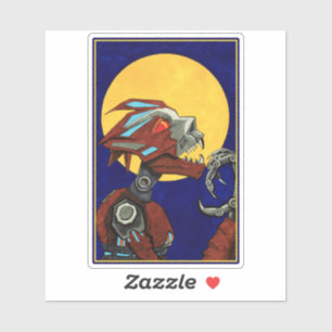 Sticker Robot Werewolf Wolf Man