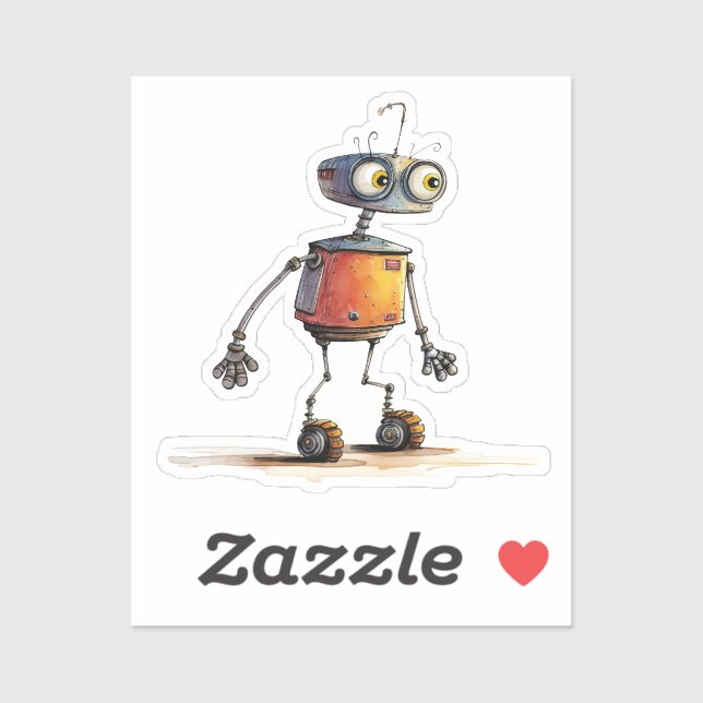 Sticker Robots dangereux (conception n° 5) (Feuille)