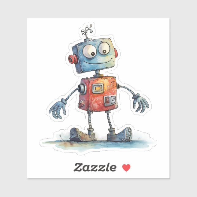 Sticker Robots dangereux (conception no 12) (Feuille)