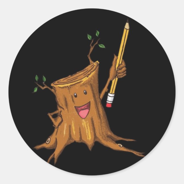 Sticker robuste (petit) Noir (Devant)