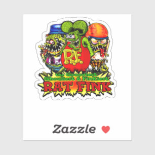 Sticker roche chaude de rat fink