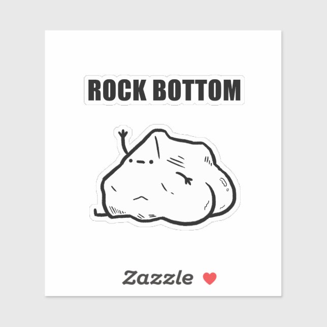 Sticker Rock Bas Funny Géologie Pun Die-Cut (Feuille)