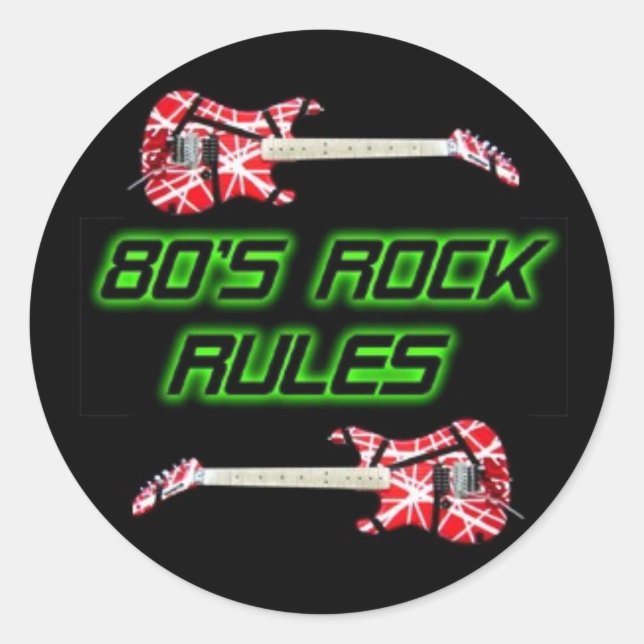 Sticker Rock Rules des années 80 (Devant)