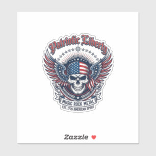 Sticker Rocker du Bandana Patriotique Gloire Ancienne Musi