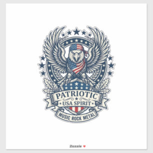 Sticker Rocker du bandana patriotique Méta musique Old Glo