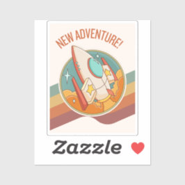 Sticker rocketship nouvelle aventure