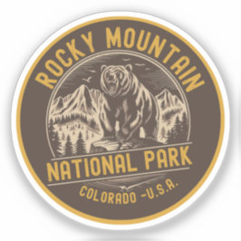 Sticker Rocky Mountain National Park Forest Landscape