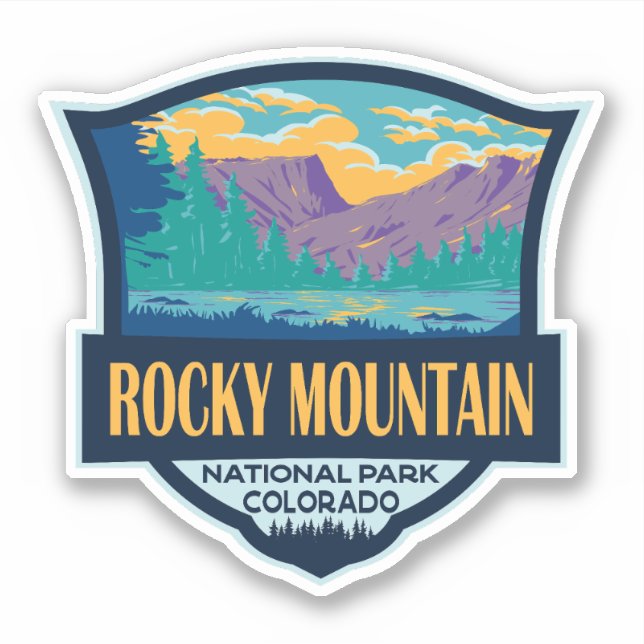 Sticker Rocky Mountain National Park Teton Range Travel (Devant)