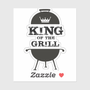 Sticker Roi Du Grill, Couronne Blanche Noire