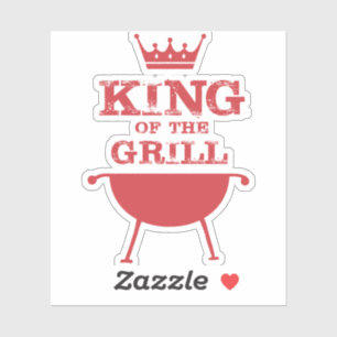 Sticker Roi Du Grill, Rouge