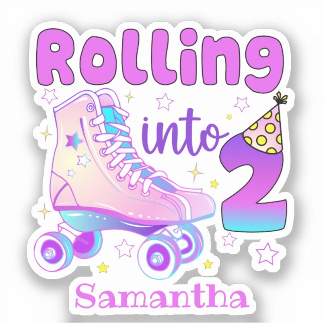 Sticker Rollage En 2 - Patinage à rouleaux mou Anniversair (Recto)