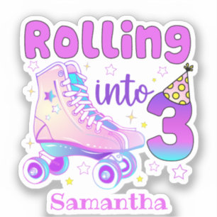 Sticker Rollage En 3 - Patinage à rouleaux mou Anniversair