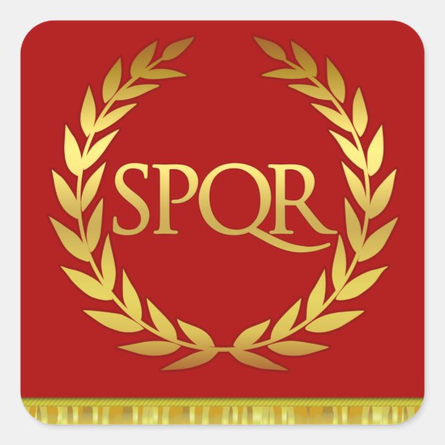 Sticker romain Carré SPQR (Devant)