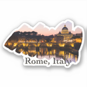 Sticker Rome, Italie : La ville romantique de la nuit