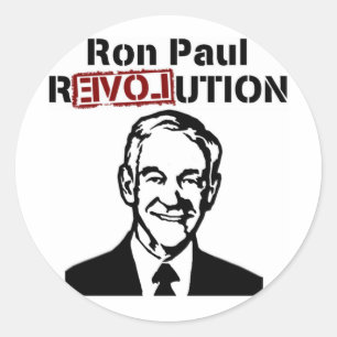 Sticker Ron Paul Revolution Round