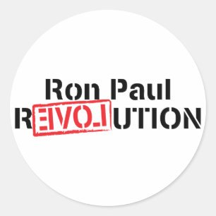 Sticker Ron Paul Revolution Round