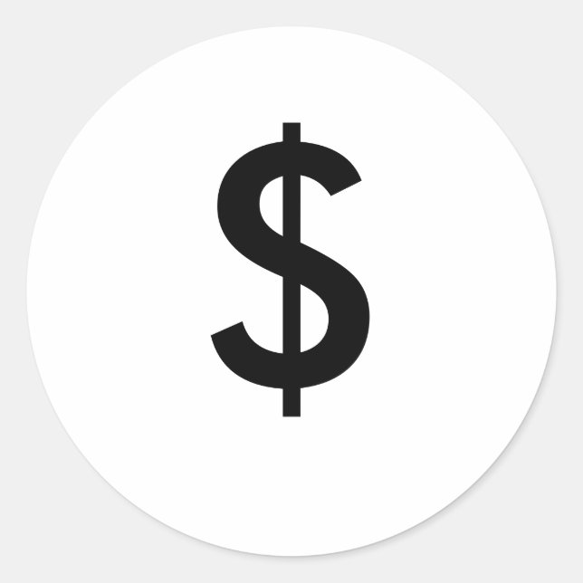 STICKER ROND $ (Devant)