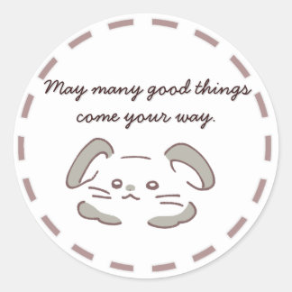 STICKER ROND かわいいウサギデザインのステッカーで贈り物に魅力をプラス