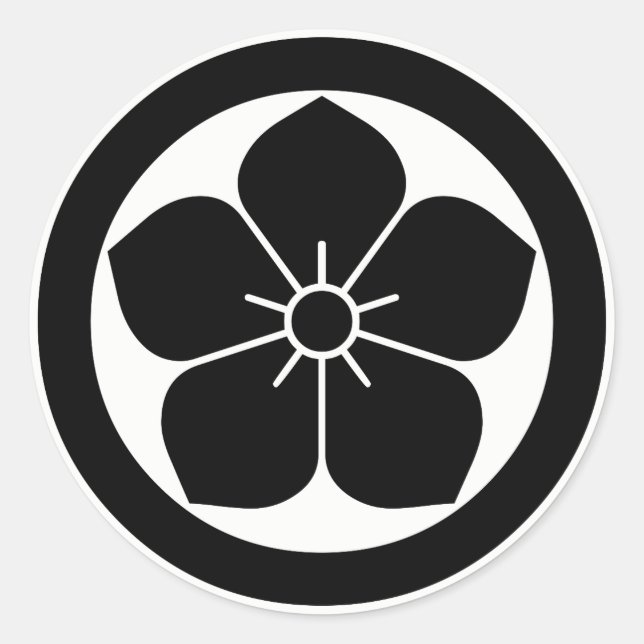 STICKER ROND 丸に桔梗 (Devant)