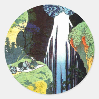 Sticker Rond 北 斎 Hokusai Amida