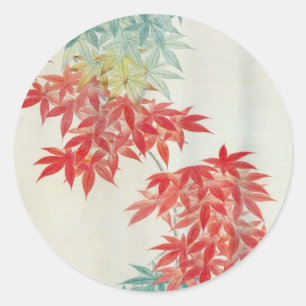 Sticker Rond 紅 葉, 其 一 érable japonais, Kiitsu