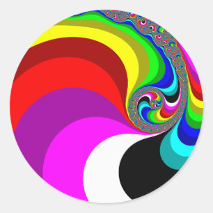 Sticker Rond 040 Obama - Art Fractal
