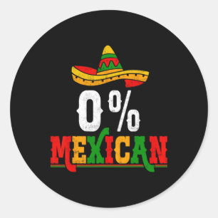 Sticker Rond 0% Fiesta mexicaine Fête mexicaine Cinco De Mai