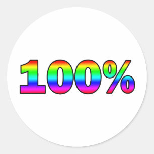 STICKER ROND 100 %