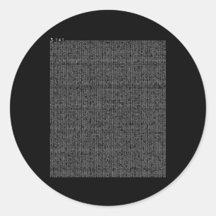 Sticker Rond 10000 décimales Pi Day Math Motif