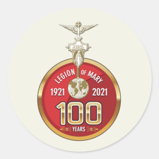 Sticker Rond 100 ans Légion de Marie, Légion de Marie (Devant)