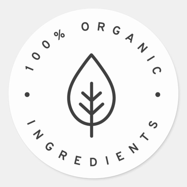 Sticker Rond 100% bio (Devant)