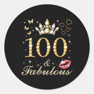 Sticker Rond 100 Fabuleux 100E 100 Et Fabuleux