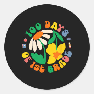 Sticker Rond 100 Jours De 1Ere Année Enseignant Élémentaire Étu
