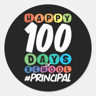Sticker Rond 100 Jours De Directeur D'École