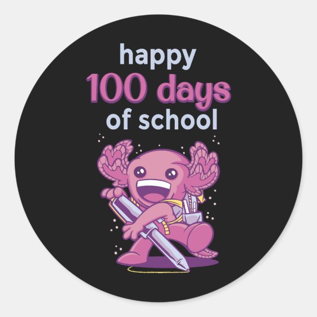 Sticker Rond 100 jours d'école (Devant)