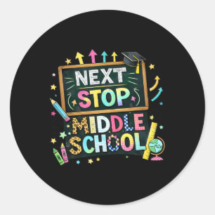 Sticker Rond 100 jours d'école Prochaine étape Collège Garçons