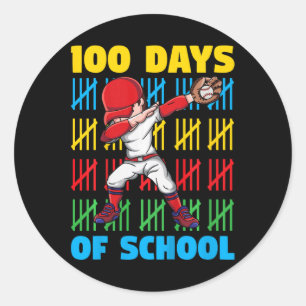Sticker Rond 100 Jours D'Écoles Garçons 100E Jour D'École