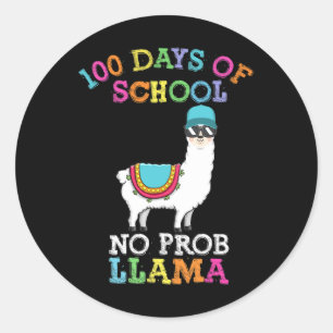 Sticker Rond 100 Jours D'Enseignant