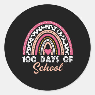Sticker Rond 100 Jours D'Enseignant Enfants 100E Jour D'École