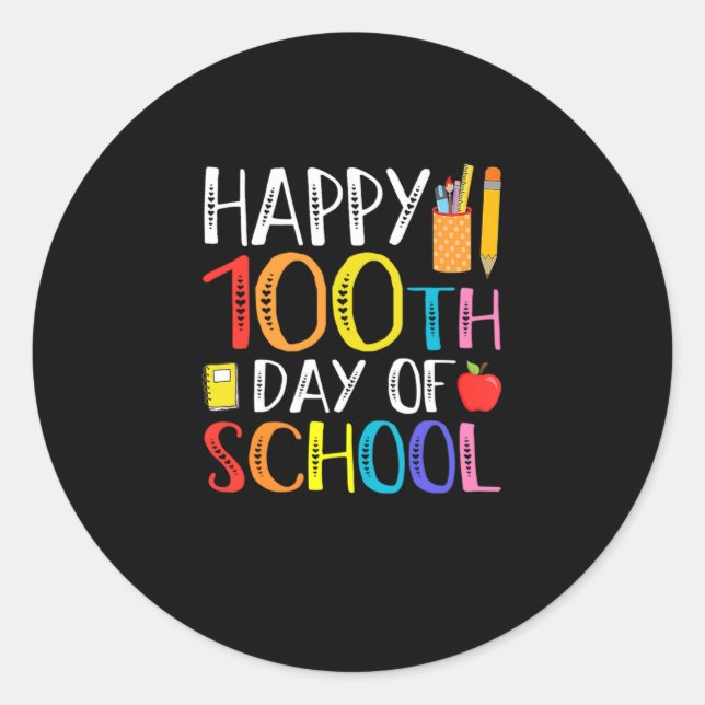 Sticker Rond 100 Jours D'Enseignant Et D'Étudiant.Png (Devant)
