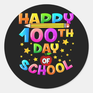 Sticker Rond 100 Jours d'enseignant scolaire 100e Jour d'école