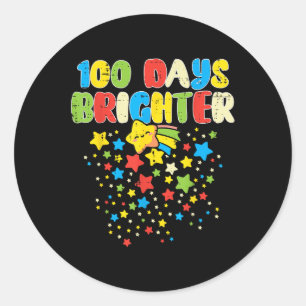 Sticker Rond 100 Jours Étoiles plus brillantes Étoiles mignonne