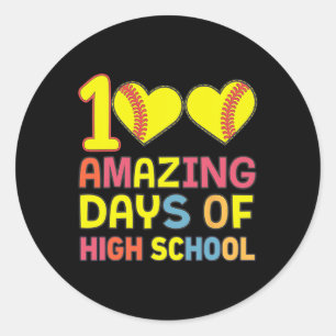 Sticker Rond 100 Jours Extraordinaires De Lycée Softbyll Joueur